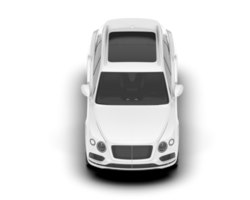 White SUV on transparent background. 3d rendering - illustration png