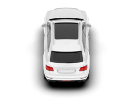 White SUV on transparent background. 3d rendering - illustration png