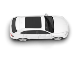White SUV on transparent background. 3d rendering - illustration png