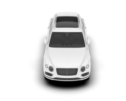 White SUV on transparent background. 3d rendering - illustration png