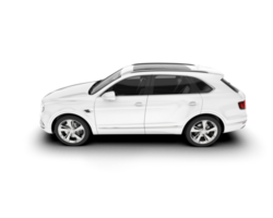 White SUV on transparent background. 3d rendering - illustration png
