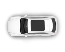 White SUV on transparent background. 3d rendering - illustration png