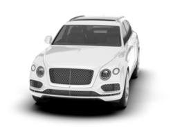 White SUV on transparent background. 3d rendering - illustration png