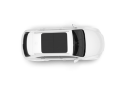 White SUV on transparent background. 3d rendering - illustration png