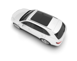 White SUV on transparent background. 3d rendering - illustration png