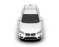 White SUV on transparent background. 3d rendering - illustration png