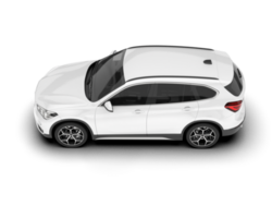 White SUV on transparent background. 3d rendering - illustration png