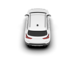 White SUV on transparent background. 3d rendering - illustration png