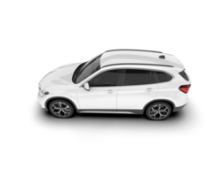 White SUV on transparent background. 3d rendering - illustration png