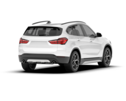 White SUV on transparent background. 3d rendering - illustration png