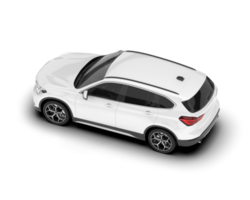 White SUV on transparent background. 3d rendering - illustration png