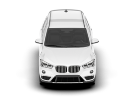 White SUV on transparent background. 3d rendering - illustration png