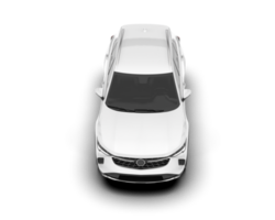 White SUV on transparent background. 3d rendering - illustration png