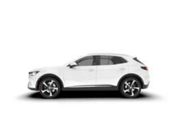 White SUV on transparent background. 3d rendering - illustration png