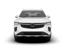 White SUV on transparent background. 3d rendering - illustration png