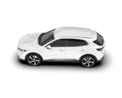 White SUV on transparent background. 3d rendering - illustration png