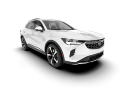 White SUV on transparent background. 3d rendering - illustration png