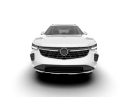 White SUV on transparent background. 3d rendering - illustration png