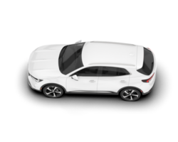 White SUV on transparent background. 3d rendering - illustration png