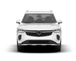 White SUV on transparent background. 3d rendering - illustration png