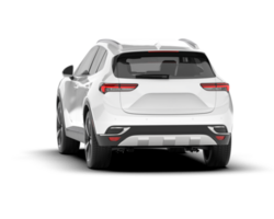 White SUV on transparent background. 3d rendering - illustration png