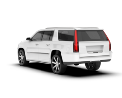 White SUV on transparent background. 3d rendering - illustration png