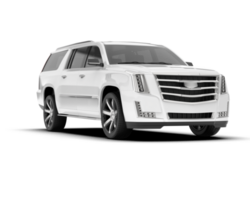 vit sUV på transparent bakgrund. 3d tolkning - illustration png