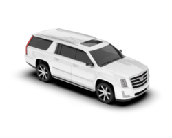 vit sUV på transparent bakgrund. 3d tolkning - illustration png