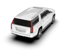 White SUV on transparent background. 3d rendering - illustration png