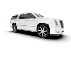 Weiß suv auf transparent Hintergrund. 3d Rendern - - Illustration png