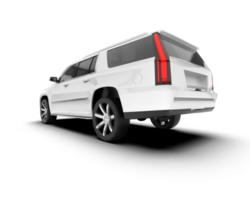 vit sUV på transparent bakgrund. 3d tolkning - illustration png