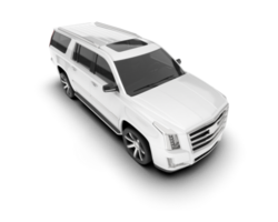 White SUV on transparent background. 3d rendering - illustration png