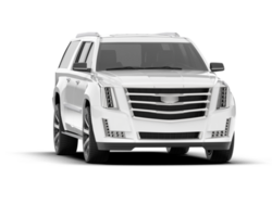 White SUV on transparent background. 3d rendering - illustration png