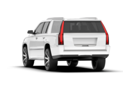 White SUV on transparent background. 3d rendering - illustration png