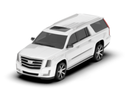 White SUV on transparent background. 3d rendering - illustration png