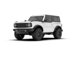 White SUV on transparent background. 3d rendering - illustration png