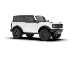 White SUV on transparent background. 3d rendering - illustration png