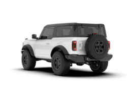 White SUV on transparent background. 3d rendering - illustration png