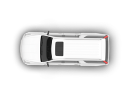 White SUV on transparent background. 3d rendering - illustration png