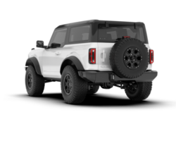 White SUV on transparent background. 3d rendering - illustration png