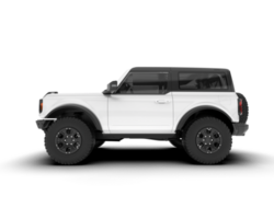 White SUV on transparent background. 3d rendering - illustration png