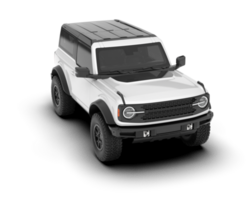 White SUV on transparent background. 3d rendering - illustration png