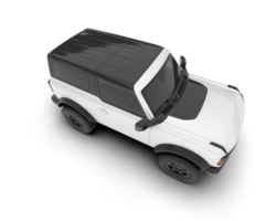 White SUV on transparent background. 3d rendering - illustration png