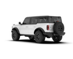 White SUV on transparent background. 3d rendering - illustration png