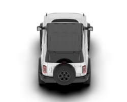 White SUV on transparent background. 3d rendering - illustration png