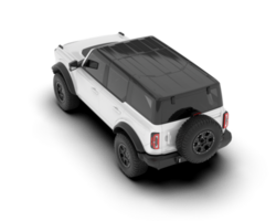 White SUV on transparent background. 3d rendering - illustration png