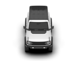 Weiß suv auf transparent Hintergrund. 3d Rendern - - Illustration png