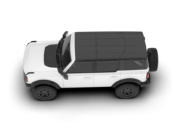 White SUV on transparent background. 3d rendering - illustration png