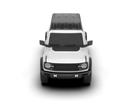 vit sUV på transparent bakgrund. 3d tolkning - illustration png