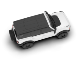 White SUV on transparent background. 3d rendering - illustration png